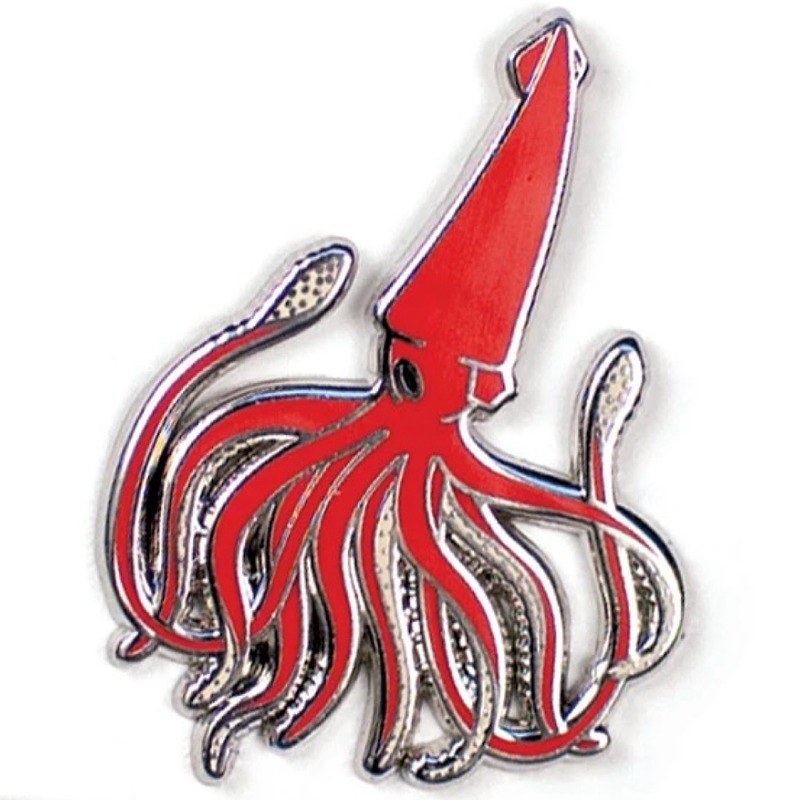 squid enamel pins